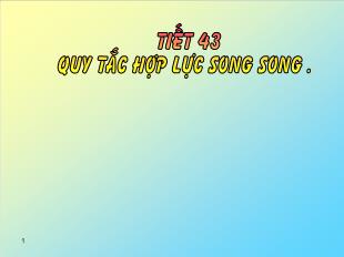 Bài giảng môn Đại số lớp 11 - Tiết 43: Quy tắc hợp lực song song