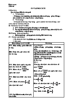 Bài giảng môn Đại số lớp 11 - Tiết: 46: Ôn tập học kỳ I