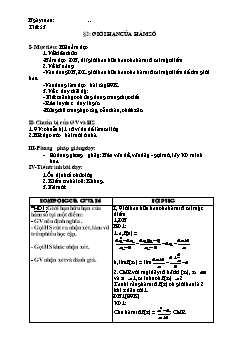 Bài giảng môn Đại số lớp 11 - Tiết: 53 - Bài 2: Giới hạn của hàm số (Tiết 2)