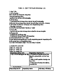 Bài giảng môn Đại số lớp 11 - Tiết 55 : Bài 2 : Quy tắc đạo hàm (mục 1,2)