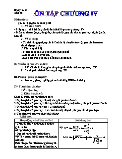 Bài giảng môn Đại số lớp 11 - Tiết 60: Ôn tập chương IV