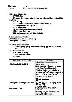 Bài giảng môn Đại số lớp 11 - Tiết: 66 - Bài 2: Quy tắc tính đạo hàm (Tiếp)