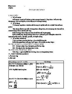 Bài giảng môn Đại số lớp 11 - Tiết 75: Ôn tập chương V