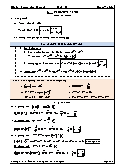 Bài giảng môn Đại số lớp 12 - Bài 4: Phương trình mũ