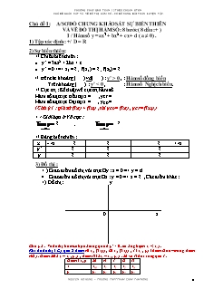 Bài giảng môn Đại số lớp 12 - Sơ đồ chung khảo sát sự biến thiên và vẽ đồ thị hàm số: 8 bước( 8 dấu :+ )