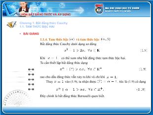 Bài giảng môn Đại số lớp 12 - Tam thức bậc hai