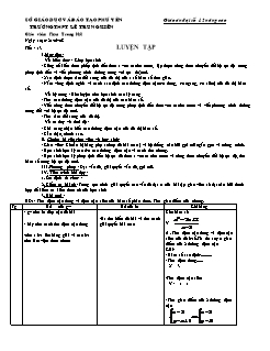 Bài giảng môn Đại số lớp 12 - Tiết : 13: Luyện tập