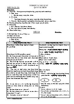 Bài giảng môn Đại số lớp 12 - Tiết 21, 22, 23: Quy tắc đếm