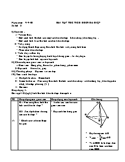 Bài giảng môn Giải tích lớp 12 - Tiết 2: Bài tập thể tích khối đa diện