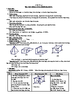 Bài giảng môn Giải tích lớp 12 - Tiết 3: Bài tập khái niệm khối đa diện
