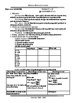 Bài giảng môn Giải tích lớp 12 - Tiết thứ 27, 28 - Bài 2: Logarit (tiết 2, 3)