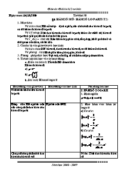 Bài giảng môn Giải tích lớp 12 - Tiết thứ 30 - Bài 4: Hàm số mũ - Hàm số logarit (tiết 2)