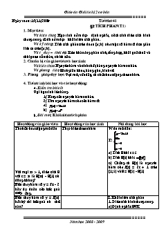 Bài giảng môn Giải tích lớp 12 - Tiết thứ 41 - Bài 2: Tích phân (tiết 1)