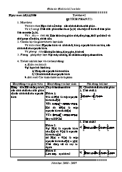 Bài giảng môn Giải tích lớp 12 - Tiết thứ 42 - Bài 2: Tích phân (tiết 2)