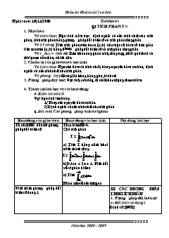 Bài giảng môn Giải tích lớp 12 - Tiết thứ 43 - Bài 2: Tích phân (tiết 3)