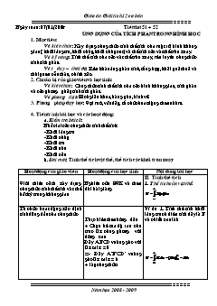 Bài giảng môn Giải tích lớp 12 - Tiết thứ 51, 52 : Ứng dụng của tích phân trong hình học