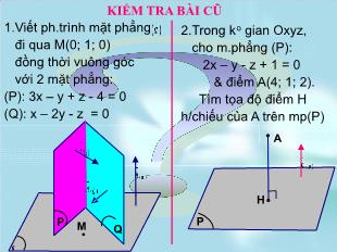 Bài giảng môn Hình học 12 - Phương trình đường thẳng trong không gian