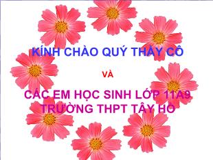 Bài giảng môn Hình học khối 11 Bài 5: Phép quay