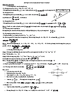 Bài giảng môn Hình học khối 12 - Ôn tập hình học giải tích phẳng
