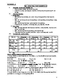 Bài giảng môn Hình học lớp 12 - Kiểm tra viết chương III