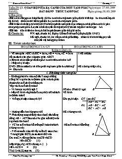 Bài giảng môn Hình học lớp 7 - Tuần 29 - Tiết 52 - Bài 3:  Quan hệ giữa ba cạnh của một tam giác bất đẳng thức tam giác