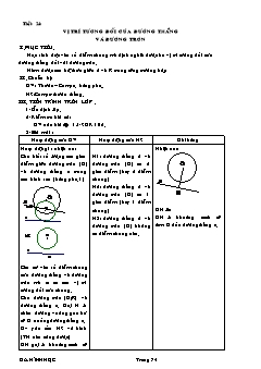 Bài giảng môn Hình học lớp 9 - Tiết 24: Vị trí tương đối của đường thẳng và đường tròn