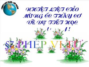 Bài giảng môn Hình khối 11 bài 7: Phép vị tự