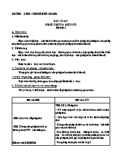 Bài giảng môn Toán học 10 - Phép thử và biến cố