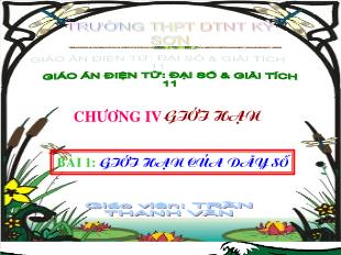 Bài giảng môn Toán học lớp 11 - Bài 1: Giới hạn của dãy số