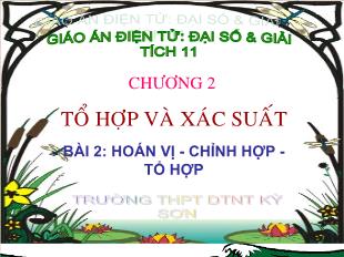 Bài giảng môn Toán học lớp 11 - Bài 2: Hoán vị - Chỉnh hợp - tổ hợp (Tiết 4)