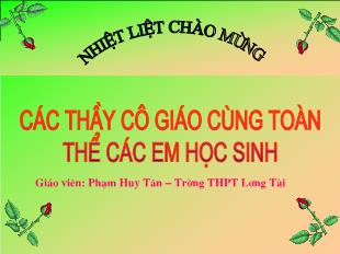 Bài giảng môn Toán học lớp 11 - Ôn tập chương IV