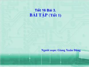 Bài giảng môn Toán học lớp 11 - Tiết 16 - Bài 3: Bài tập (tiết 1) Một số phương trình