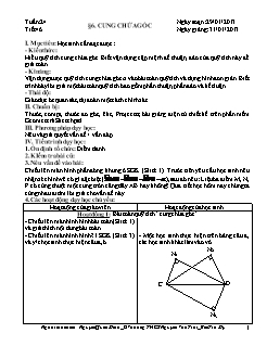 Bài giảng môn Toán học lớp 9 - Tuần: 24 - Tiết 46 - Bài 6: Cung chứa góc