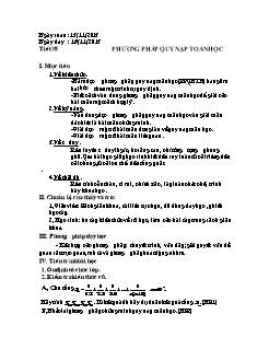 Bài giảng môn Toán lớp 11 - Tiết 38: Phương pháp quy nạp toán học