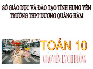 Bài giảng môn Toán lớp 12 - Chương III: Phương pháp tọa độ trong mặt phẳng