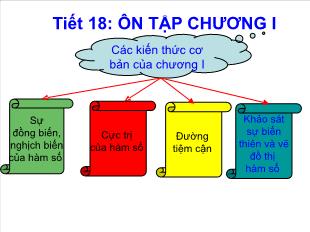 Bài giảng môn Toán lớp 12 - Tiết 18: Ôn tập chương I