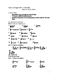 Bài giảng môn Toán lớp 12 - Tiết 22: Tích phân