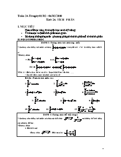 Bài giảng môn Toán lớp 12 - Tiết 24: Tích phân