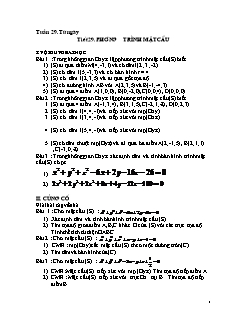 Bài giảng môn Toán lớp 12 - Tiết 29: Phương trình mặt cầu