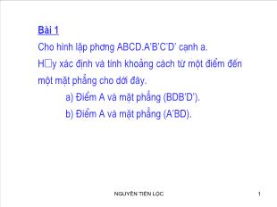 Bài tập Khoảng cách 11