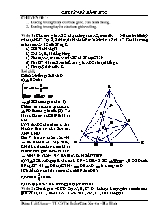 Chuyên đề Về đường trung bình của tam giác, của hình thang