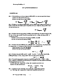 Đề cương Hinh Học 12