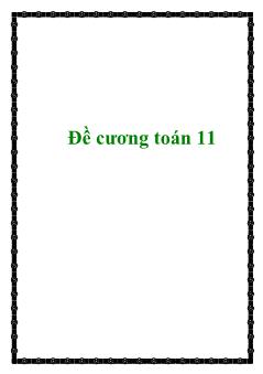 Đề cương Toán 11