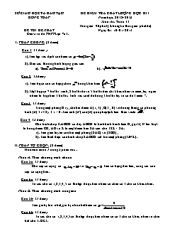 Đề & đáp án Kiểm tra chất lượng học kỳ I môn thi: Toán lớp 11 - Đề số 12