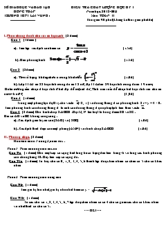 Đề & đáp án Kiểm tra chất lượng học kỳ I môn thi: Toán lớp 11 - Đề số 13