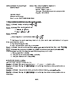 Đề & đáp án Kiểm tra chất lượng học kỳ I môn thi: Toán lớp 11 - Đề số 5