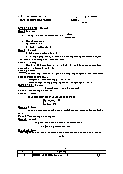 Đề & đáp án Kiểm tra chất lượng học kỳ I môn thi: Toán lớp 11 - Đề số 27