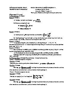 Đề & đáp án Kiểm tra chất lượng học kỳ I môn thi: Toán lớp 11 - Đề số 20