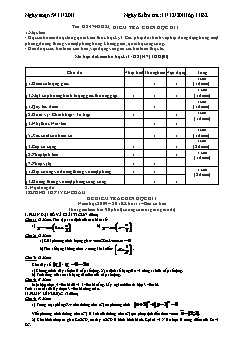 Đề kiểm tra cuối học kì I khối 11 Toán – ban cơ bản