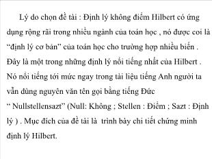 Đề tài Đa tạp Afin và định lý nghiệm Hilbert